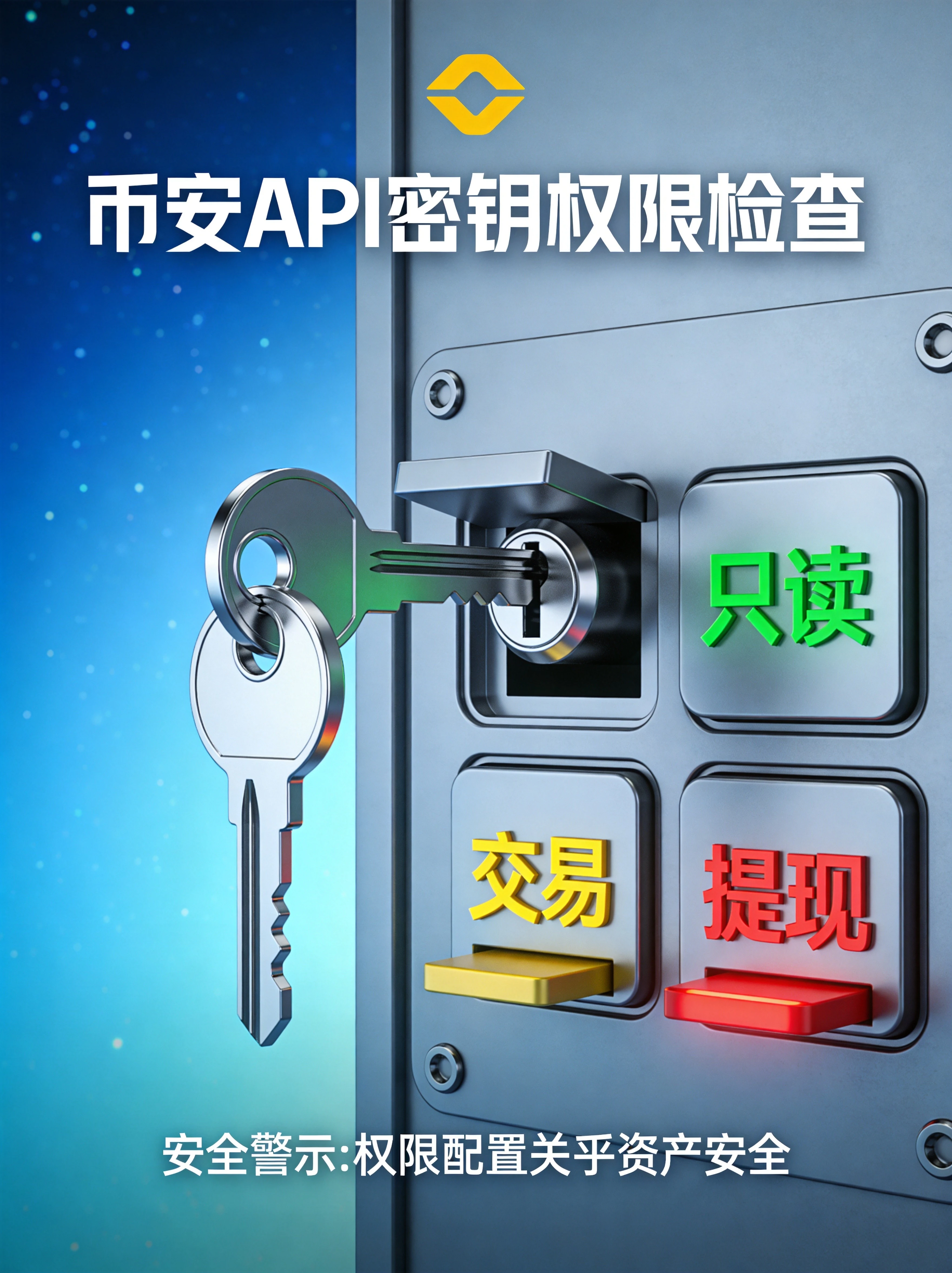 币安如何查看自己的API密钥权限 | 你的API钥匙，开了哪些门？
