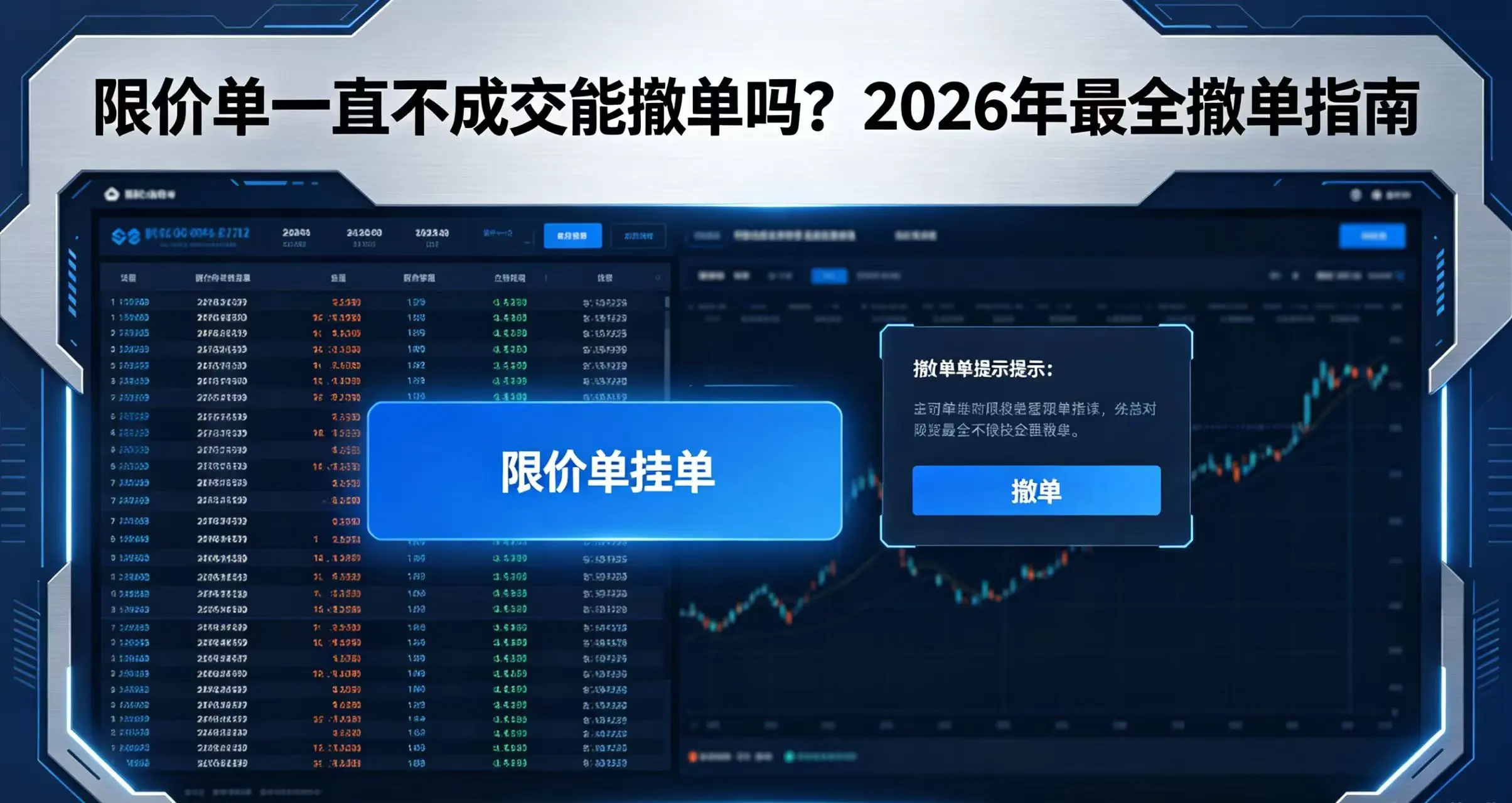 限价单一直不成交能撤单吗?