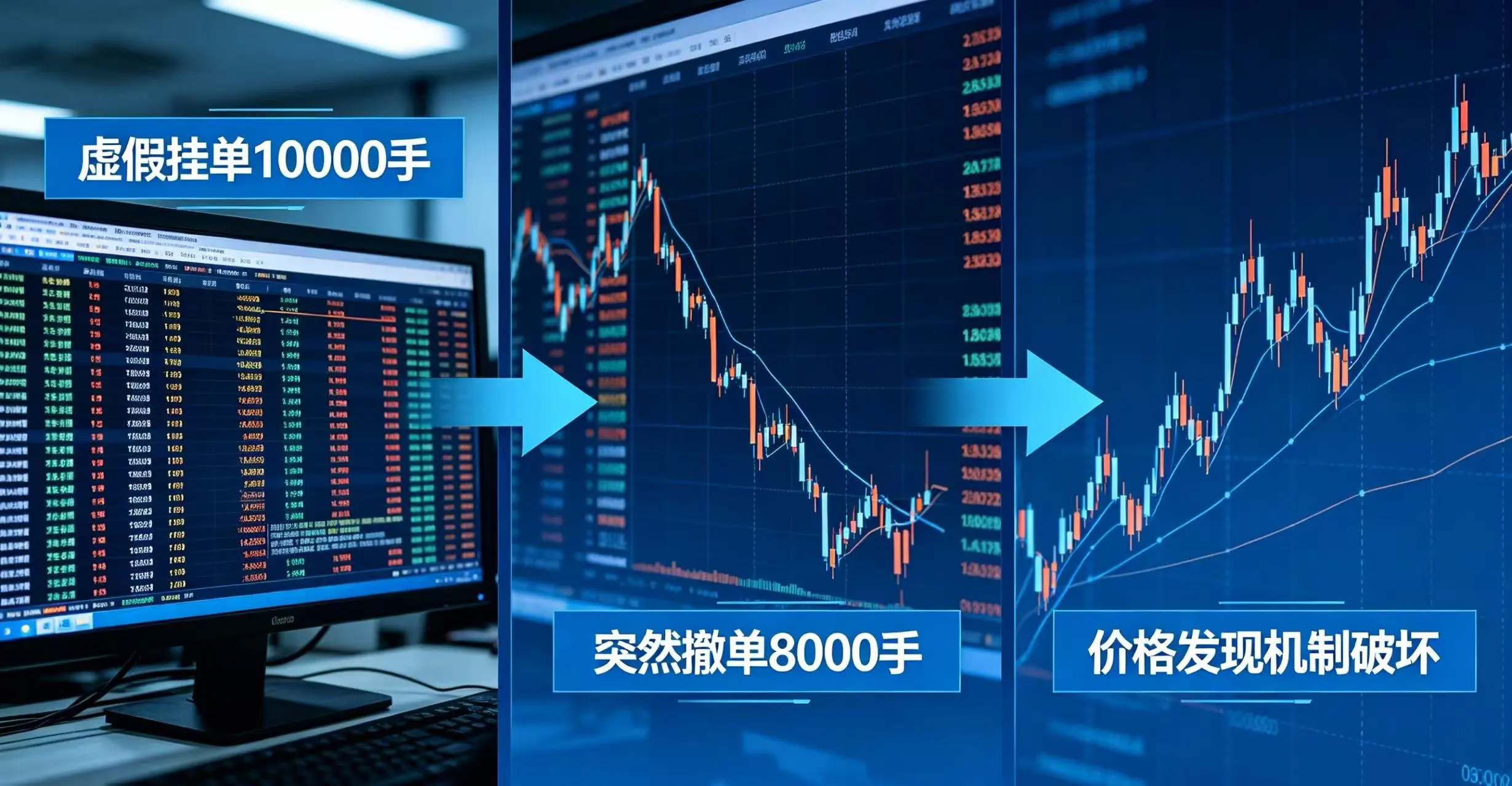 虚假挂单误导市场,大量挂单突然撤单破坏价格发现机制 虚假挂单误导市场,大量挂单突然撤单破坏价格发现机制