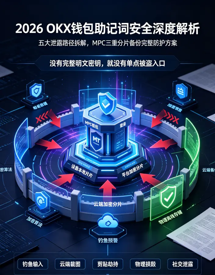 钱包助记词安全深度解析：五大泄露路径拆解，MPC三重分片备份完整防护方案