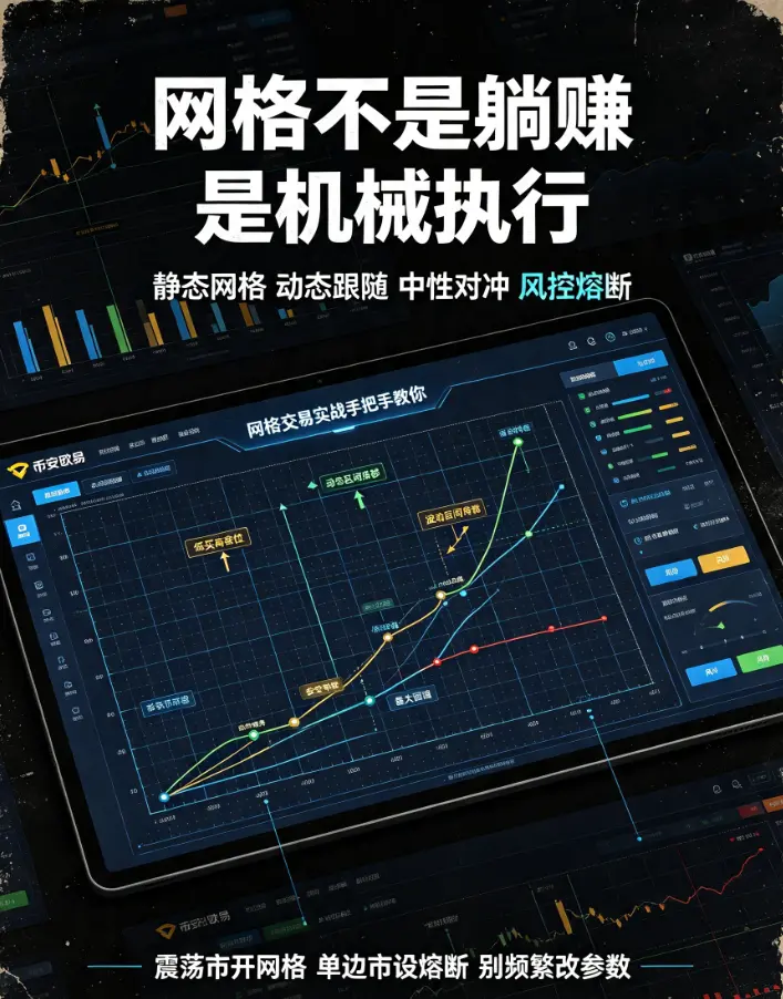 网格交易实战：手把手教你用交易所的量化工具自动赚取波动收益